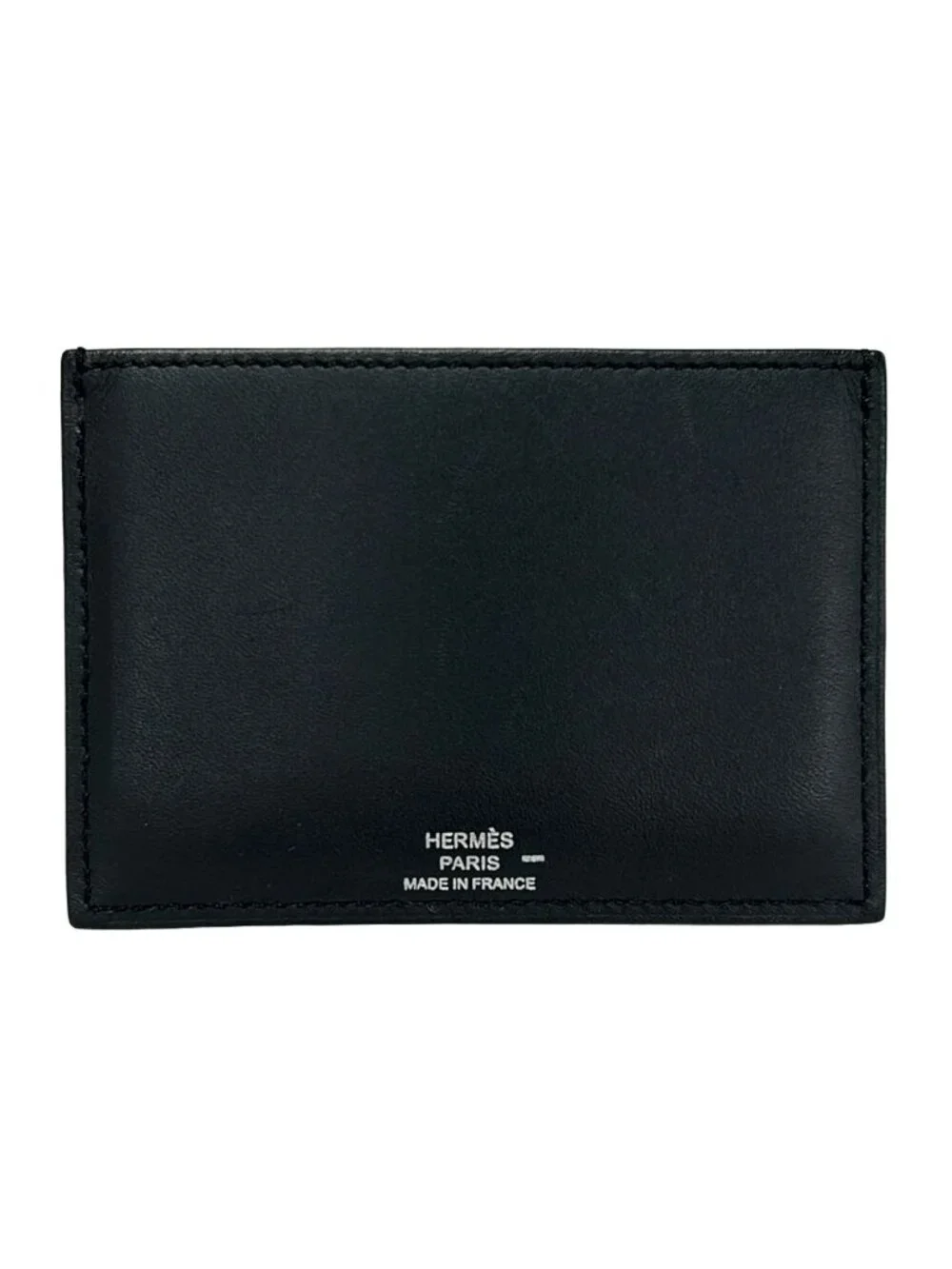 Hermes Card Case Petit Chevaux Black Navy Purple